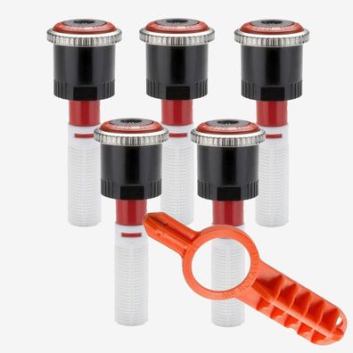5x Hunter - Rotator Düse MP 2000 - 360° Wurfweite 4,0 bis 6,7 m + Einstellschlüssel