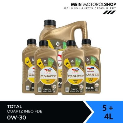 Total Quartz Ineo FDE 0W-30 5 + 4 Liter