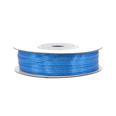 Satinband 3mm x 25m Rolle Mittelblau