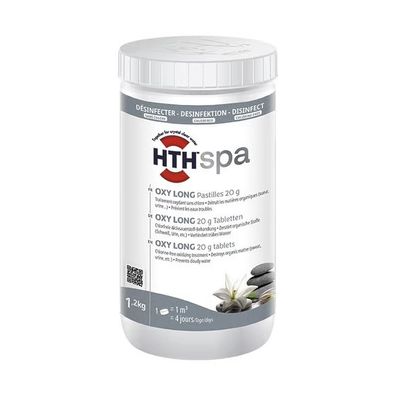 hth Spa Oxy Long 1,2 kg Aktivsauerstofftabletten 20g für Whirlpools und Spas