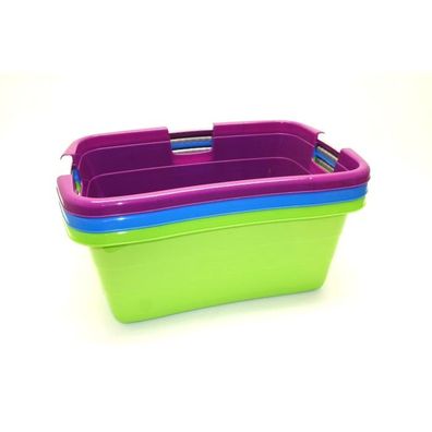 Schulz Wäschewanne Ergonomic mit drei Griffen farbig 60 x 40 x 25 cm