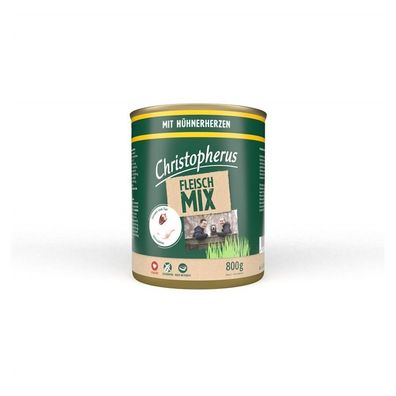 Christopherus Fleischmix mit Hühnerherzen 12 x 800g