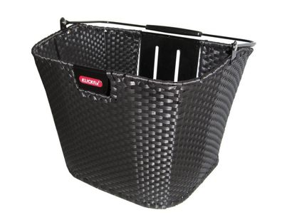 KLICKfix Fahrrad Vorderradkorb Lenkerkorb Structura schwarz geflochten 16 Liter