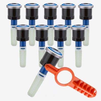 10x Hunter Rotator Düse MP 3000 90°-210° Wurfweite 6,7 bis 9,1 m + Einstellschlüssel