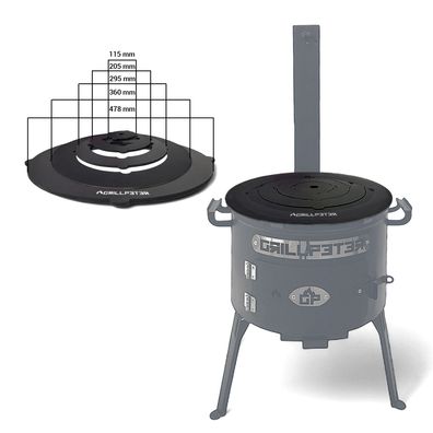 Adapterplatte für Utschak Ø 45 cm Kochplatte aus Stahl 4mm