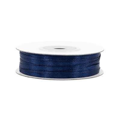 Satinband 3mm x 50m Rolle Dunkelblau