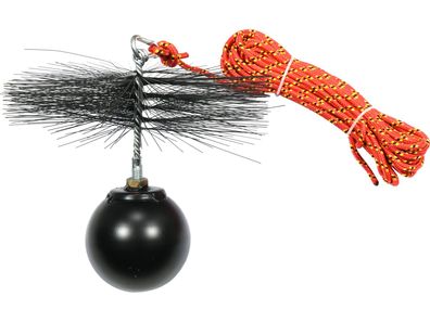 Kaminbesen, Schornsteinbesen SET, 10m, 250mm, 2,5kg