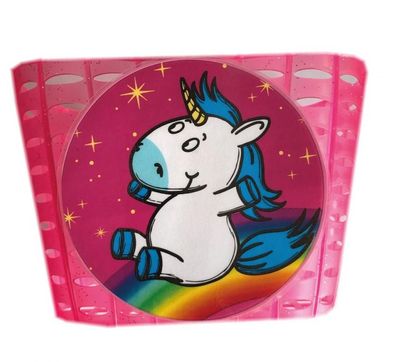 Bike Fashion Einhorn Kinder-Fahrradkorb pink Kunststoff 19,5x10,5x15 cm