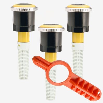 3x Hunter Rotator Düse MP 3000 210° - 270° Wurfweite 6,7 - 9,1 m + Einstellschlüssel