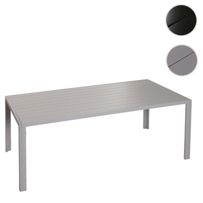 Alu-Esstisch HWC-N40, Tisch Bistrotisch Gartentisch Balkontisch, wetterfest 180x80cm