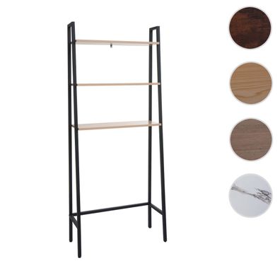Standregal HWC-K82, Badregal Leiterregal, Industrial Metall Holz 155x64x25cm
