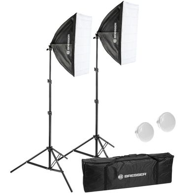 Bresser - F004490 - BR-225B LED Tageslicht-Set mit Softboxen 50 x 70 cm