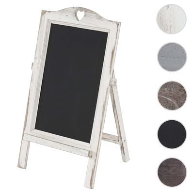 Werbetafel HWC-E51, Aufsteller Kreidetafel, 66x37x27cm Shabby-Look Vintage