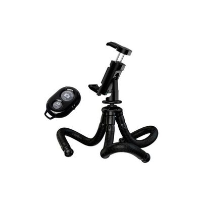 Bresser - F004389 - Mini-Flex Stativ und Bluetooth-Fernauslöser für Smartphones