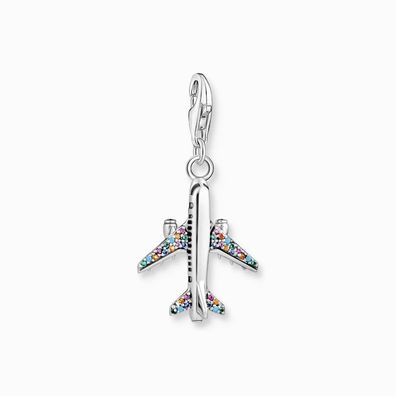 Thomas Sabo - 1914-342-7 - Charm - Damen - 925er Silber geschwärzt - Flugzeug