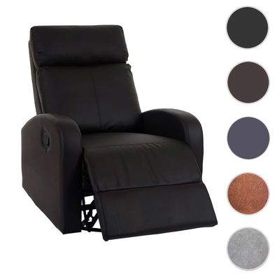 Fernsehsessel HWC-A54 Premium, Schaukelstuhl Wippfunktion, drehbar Kunstleder