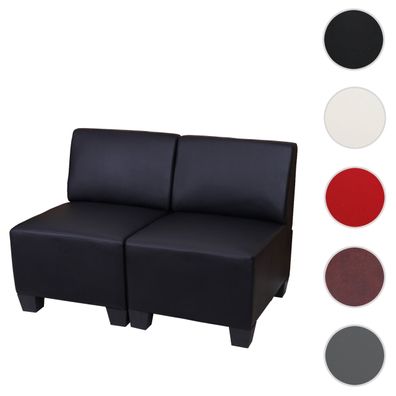 Modular 2-Sitzer Sofa Couch Lyon, Kunstleder