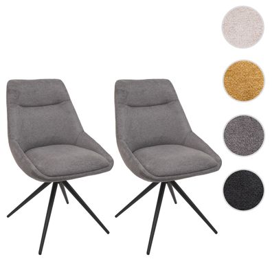 2er-Set Esszimmerstuhl HWC-M65, Küchenstuhl Lehnstuhl Stuhl, drehbar Auto-Position