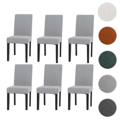 6er-Set Esszimmerstuhl Littau, Stuhl Küchenstuhl Hochlehner, Stoff/Textil Cord Holz