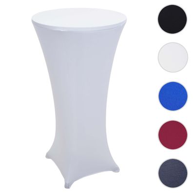 Set Stehtisch + Stehtischhusse HWC-J30, Bistrotisch, klappbar höhenverstellbar Ø 60cm