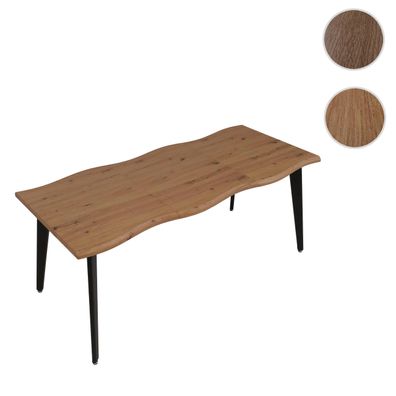 Esszimmertisch HWC-O60, Ausziehtisch Esstisch, Eisen MDF ausziehbar 120-180x76cm