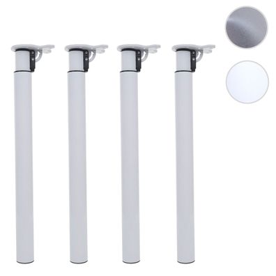 4er-Set Tischbein HWC-H35, für Schreibtisch Esstischfuß, klappbar 70-110cm