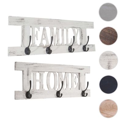 2er Wandgarderoben Set HWC-C60 Home+Family Garderobenpaneel, Shabby-Look