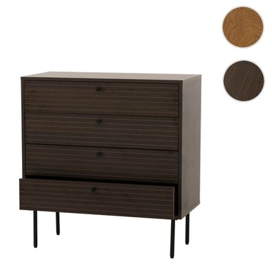 Kommode HWC-N78, Schubladen, skandinavischer Stil Metall Holz Melamin MVG 80x40x85cm