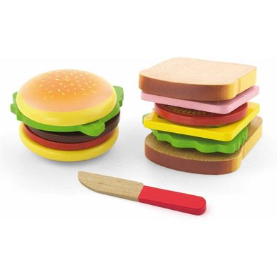 Viga 50810 Spielende Lebensmittel - Hamburger & Sandwich