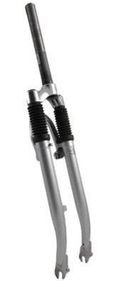 Vorderradgabel 28 Elastisch Hybrid Zoll 1 Zoll Silber