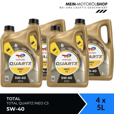 Total Quartz Ineo C3 5W-40 4x5 Liter