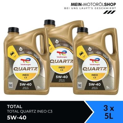 Total Quartz Ineo C3 5W-40 3x5 Liter