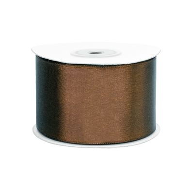 Satinband 50mm x 25m Rolle Braun