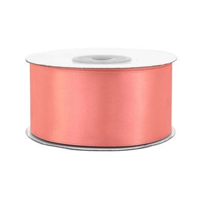 Satinband 38mm x 25m Rolle Koralle