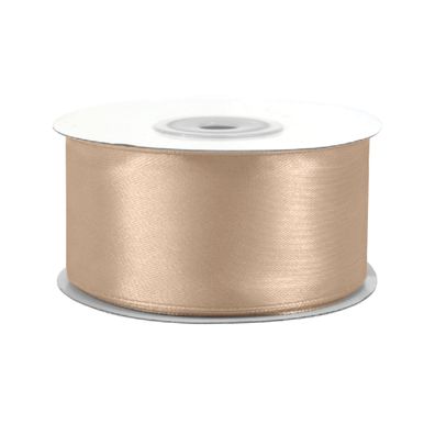 Satinband 38mm x 25m Rolle Sand Beige