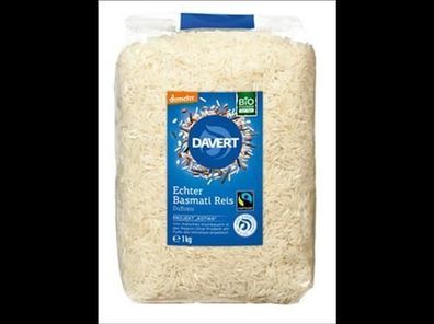Davert 6x demeter Echter Basmati Reis weiß Fairtrade 1kg 1kg