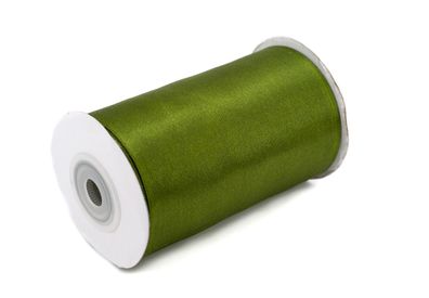Satinband 100mm x 10m Rolle Olivgrün