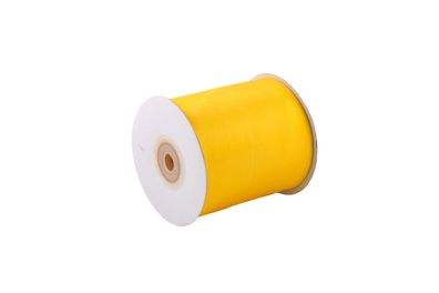 Satinband 75mm x 20m Rolle Gelb