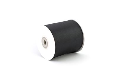 Satinband 75mm x 20m Rolle Schwarz