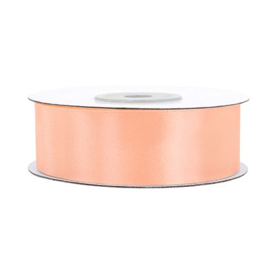 Satinband 25mm x 25m Rolle Apricot