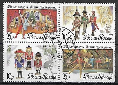 Russland gestempelt Michel Nummer 269-272 V-Block