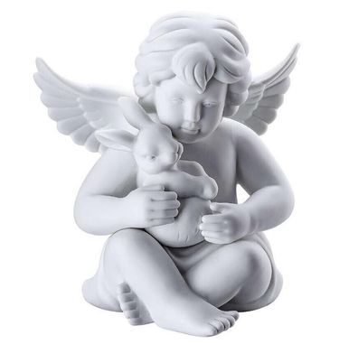 Rosenthal Engel mit Hase Engel klein Weiss matt 69054-000102-90531
