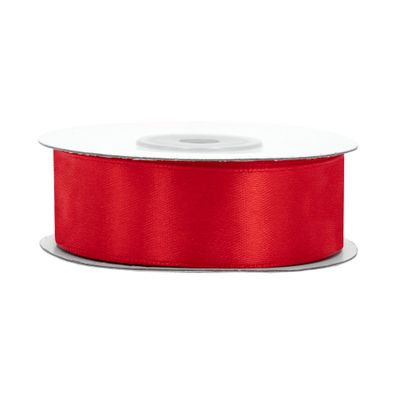 Satinband 25mm x 25m Rolle Rot