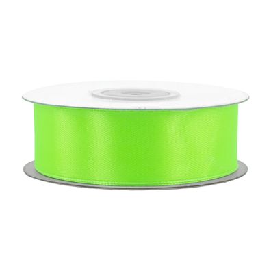 Satinband 25mm x 25m Rolle Hellgrün Neon