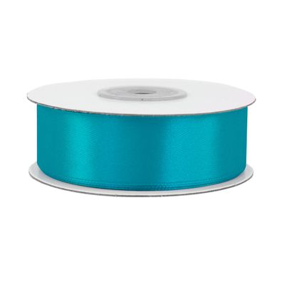 Satinband 25mm x 25m Rolle Türkis
