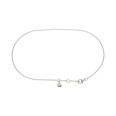 Damen Fußkette in 925 Silber mit Herzanhänger JL10-04-3765