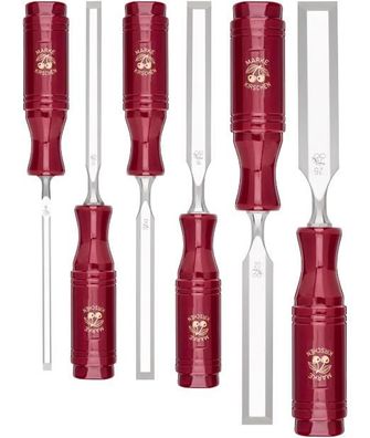 Kirschen Stechbeitelsatz 6-tlg. 6-10-12-16-20-26 mm mit Kunststoffheft 1113000