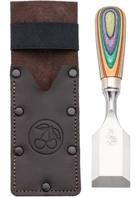 Kirschen W.I.N.A.C. Kurzbeitel in Lederholster 35 mm mit Skateboardheft 1155000