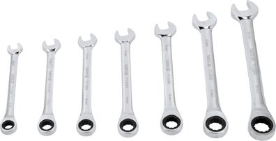 Ratschen Maulringschlüssel-Satz 10-19mm 7-teilig