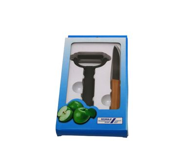 Keramikschäler Set 2 tlg. Messer mit Bambus Griff